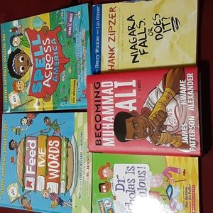 I'm selling 2 spelling books and 3 third grade level reading books